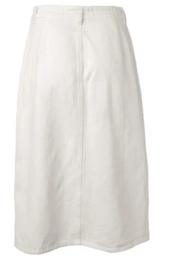 Emma Denim Skirt In White -Ivy City Co Dress emmaskirt back
