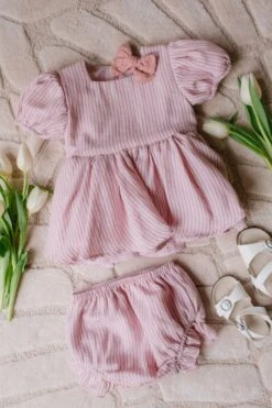 Baby Cupcake Dress Set In Pink Stripe 17 Baby Cupcake Dress Set In Pink Stripe -Ivy City Co Dress flats 5 989475