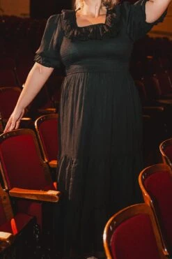 Gracie Dress In Black Chiffon -Ivy City Co Dress gracieblack 5 539289