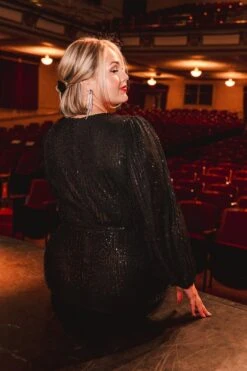 Jagger Dress In Black Sequin - FINAL SALE -Ivy City Co Dress jaggerblackking 2 256755