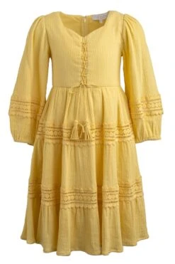 Mini Joella Dress In Yellow -Ivy City Co Dress joella yellow mini front 883700