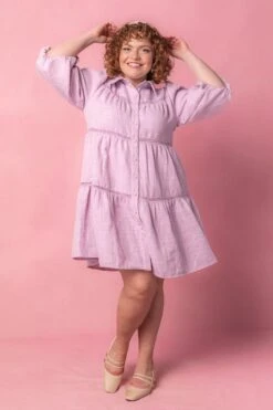 Jojo Dress In Purple Tweed -Ivy City Co Dress jojopurple studio easter24 2 590049