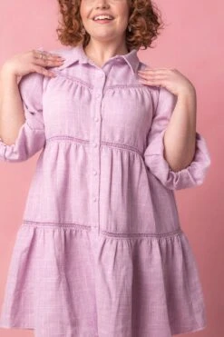 Jojo Dress In Purple Tweed -Ivy City Co Dress jojopurple studio easter24 5 395799