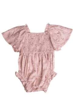 Baby Lennon Romper In Dusty Pink -Ivy City Co Dress lennon baby dustypink 2 945649