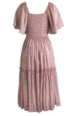 Lennon Dress In Dusty Pink -Ivy City Co Dress lennon dustypink back 2 836609