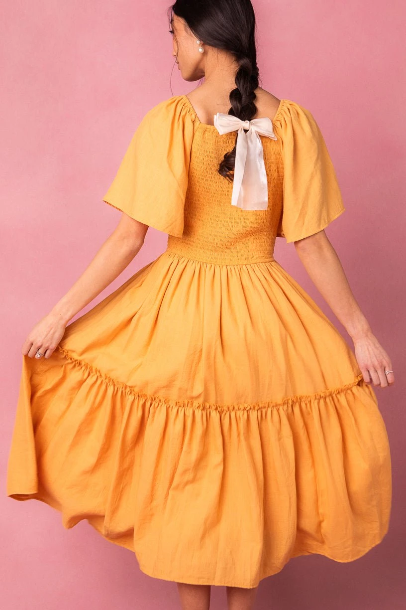 Lennon Dress In Mustard 8 Lennon Dress In Mustard - Image 8