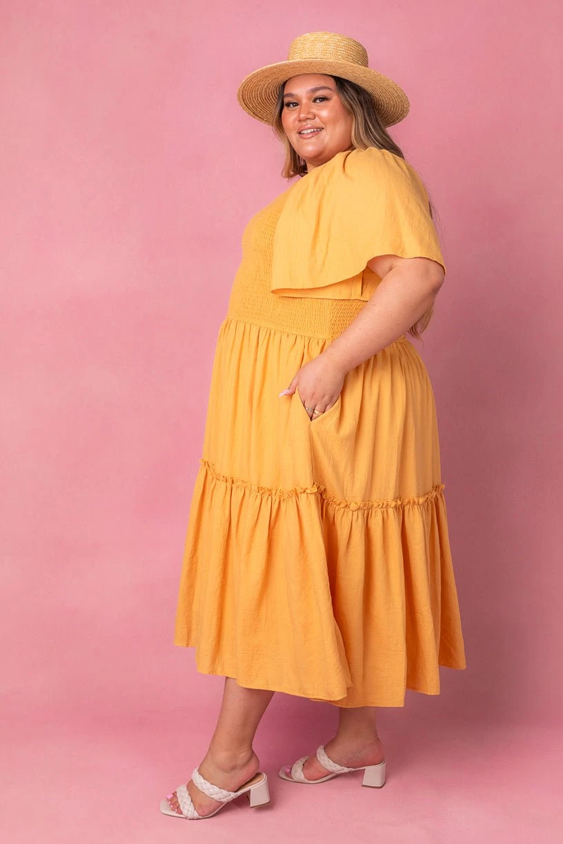 Lennon Dress In Mustard 9 Lennon Dress In Mustard - Image 9
