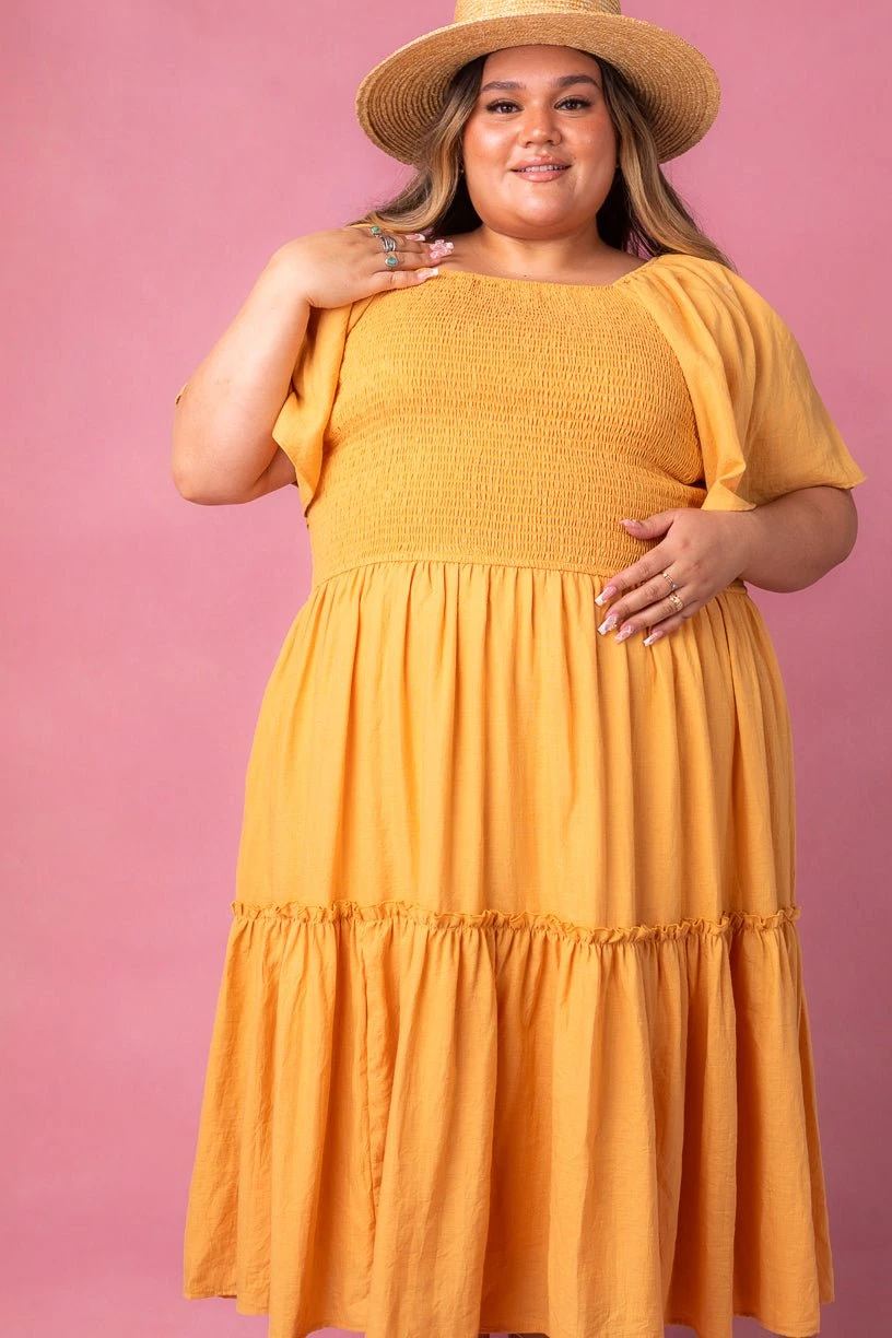 Lennon Dress In Mustard 11 Lennon Dress In Mustard - Image 11