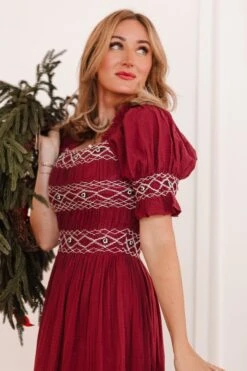 Liesl Midi Dress In Red - FINAL SALE -Ivy City Co Dress liesl 09 119688