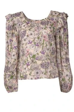 Lo Blouse In Floral Bloom -Ivy City Co Dress loTop front 284139