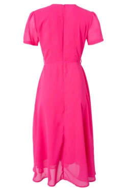 Lucy Dress In Hot Pink -Ivy City Co Dress lucky hotpink back