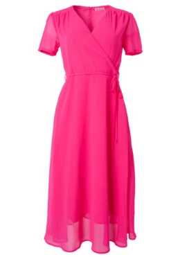 Lucy Dress In Hot Pink -Ivy City Co Dress lucy hotpink front