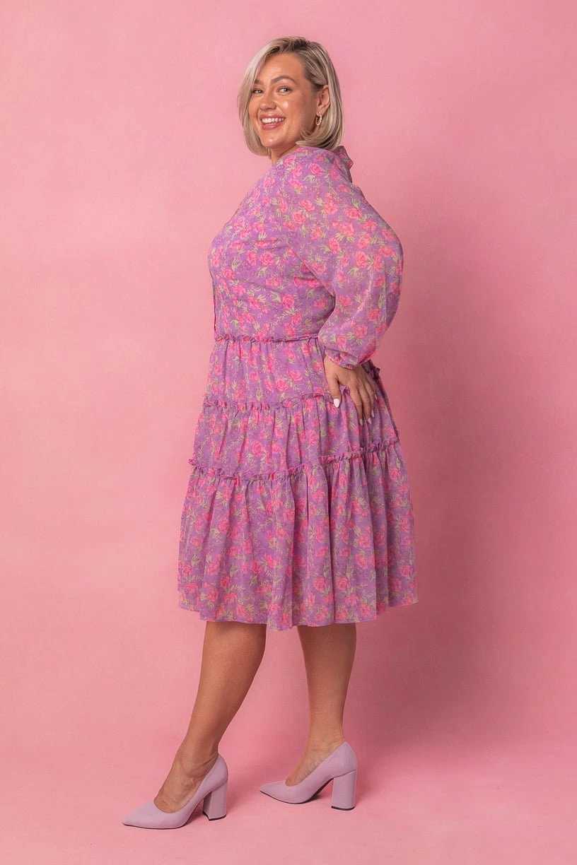 Lydia Dress In Pink Floral 6 Lydia Dress In Pink Floral - Image 6