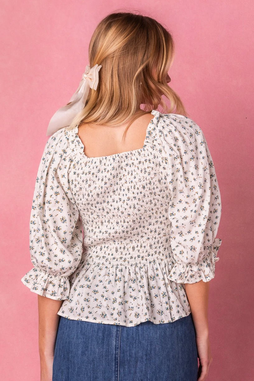 Madeline Top In Blue 4 Madeline Top In Blue - Image 4