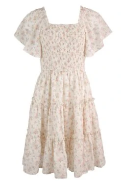 Madison Dress In Eyelet Floral -Ivy City Co Dress madison eyelet front 738084