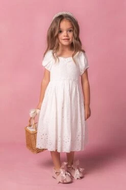 Mini Marigold Dress In White Eyelet -Ivy City Co Dress marigold Studio Easter24 1 192954