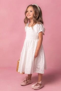 Mini Marigold Dress In White Eyelet -Ivy City Co Dress marigold Studio Easter24 2 193422