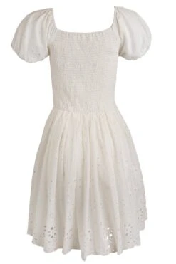 Marigold Dress In White Eyelet -Ivy City Co Dress marigold WhiteEyelet back 635113