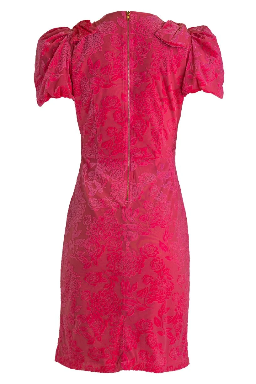 Nina Bow Dress In Pink Velvet 10 Nina Bow Dress In Pink Velvet - Image 10