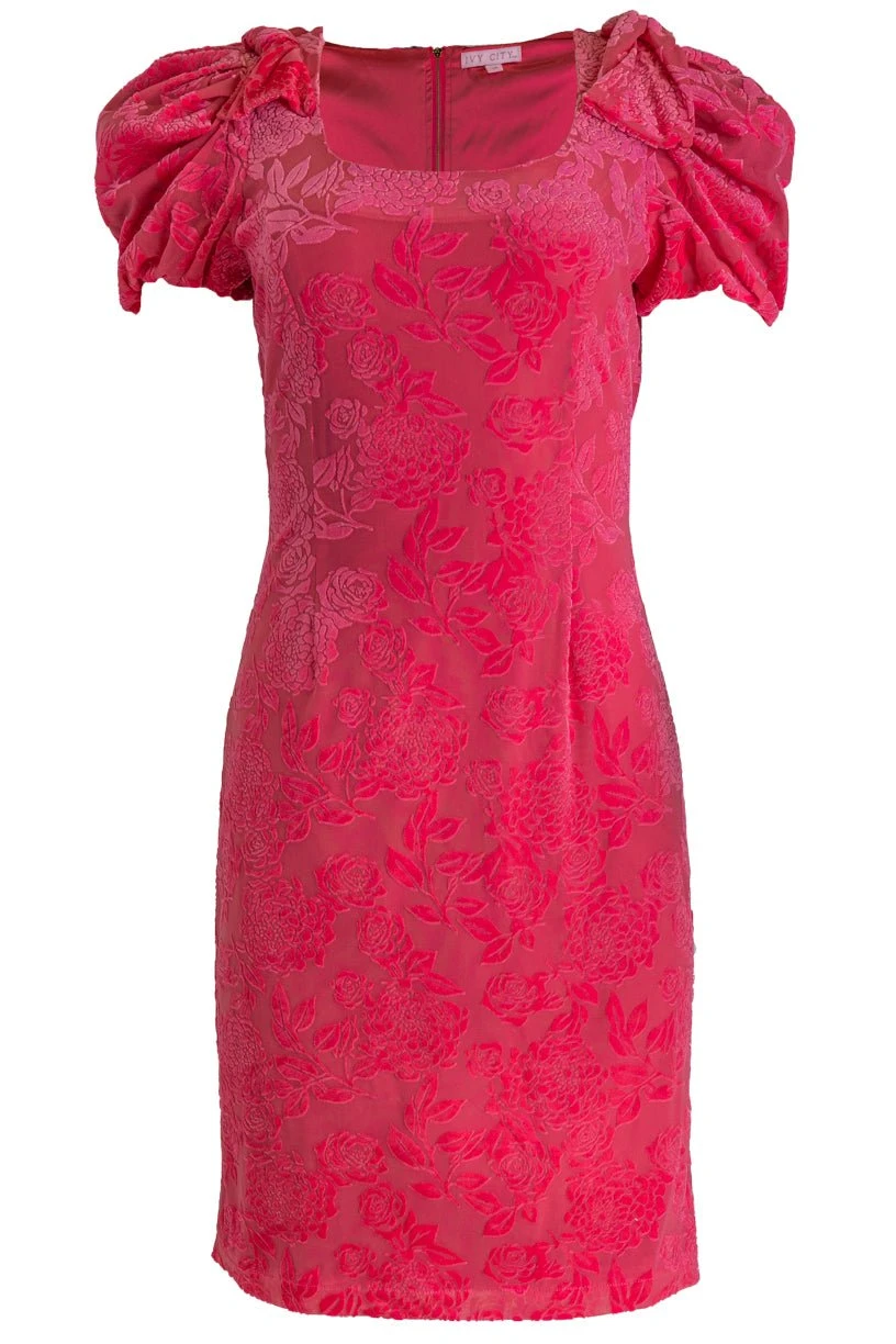 Nina Bow Dress In Pink Velvet 9 Nina Bow Dress In Pink Velvet - Image 9