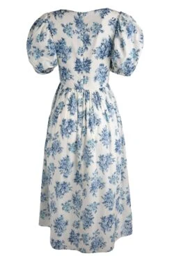 Odette Dress In Blue Floral -Ivy City Co Dress odette bluefloral back