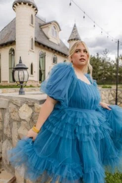 Pixie Dress In Blue - FINAL SALE -Ivy City Co Dress pixie blue plus 09 695464