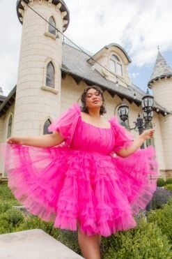 Pixie Dress In Hot Pink - FINAL SALE -Ivy City Co Dress pixie pink plus 10 826310