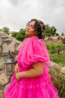 Pixie Dress In Hot Pink - FINAL SALE -Ivy City Co Dress pixie pink plus 39 888518