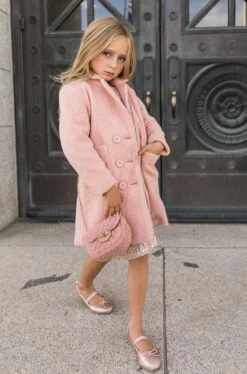 Mini Polly Coat In Pink - FINAL SALE