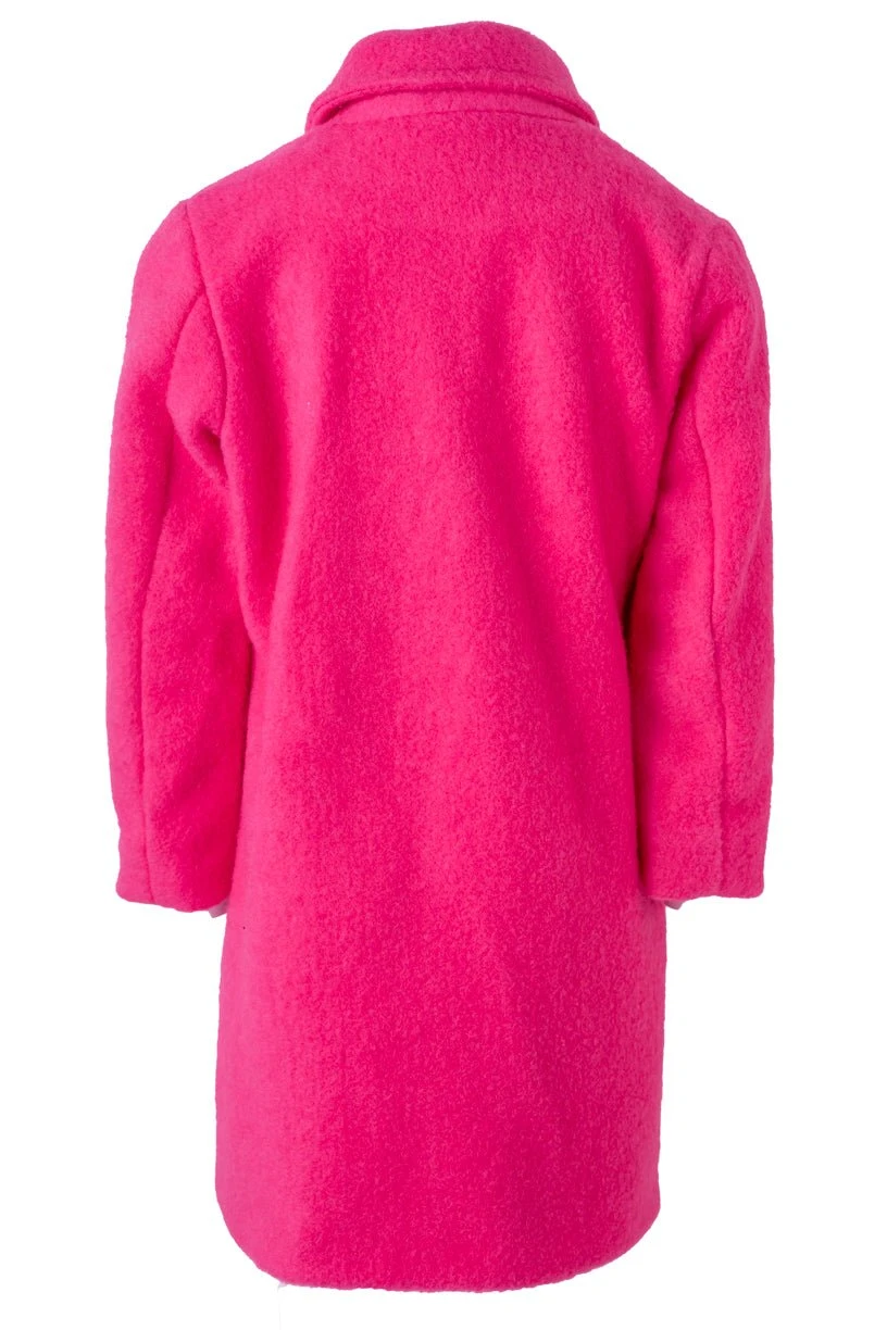 Mini Polly Coat In Hot Pink 3 Mini Polly Coat In Hot Pink - Image 3