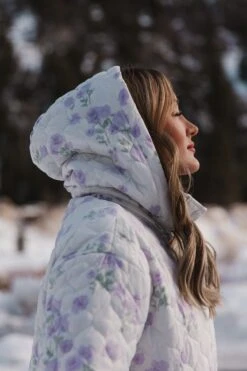 Quilted Jacket In Lavender Floral -Ivy City Co Dress pufferlavender 07 463781