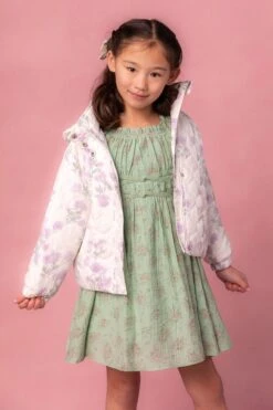 Mini Quilted Jacket In Lavender Floral 20 Mini Quilted Jacket In Lavender Floral -Ivy City Co Dress pufferlavender 1 230730