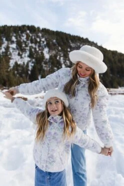 Quilted Jacket In Lavender Floral -Ivy City Co Dress pufferlavender 16 615832