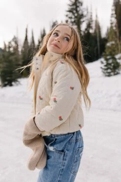 Mini Quilted Jacket In Delicate Zinnia -Ivy City Co Dress pufferzinnia 22 321749