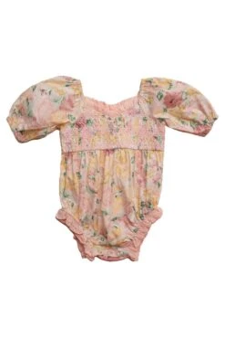 Baby Roselyn Romper In Pastel Floral -Ivy City Co Dress roselyn baby front 455255