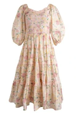 Roselyn Dress In Pastel Floral -Ivy City Co Dress roselyn front