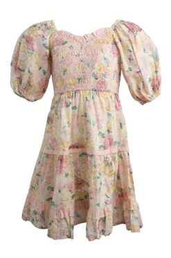 Mini Roselyn Dress In Pastel Floral -Ivy City Co Dress roselyn mini front 410534