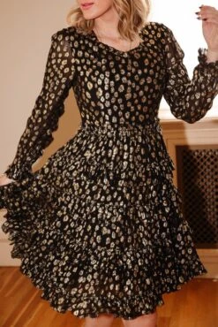 Sammy Dress In Black & Gold - FINAL SALE -Ivy City Co Dress sammy d2b9c4ff 58a7 4a6b b0f3 e1cd8ffa125d 830012