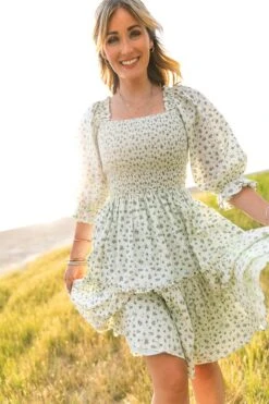 Short Madeline Dress In Blue - FINAL SALE 20 Short Madeline Dress In Blue - FINAL SALE -Ivy City Co Dress short madeline blue 02 622514