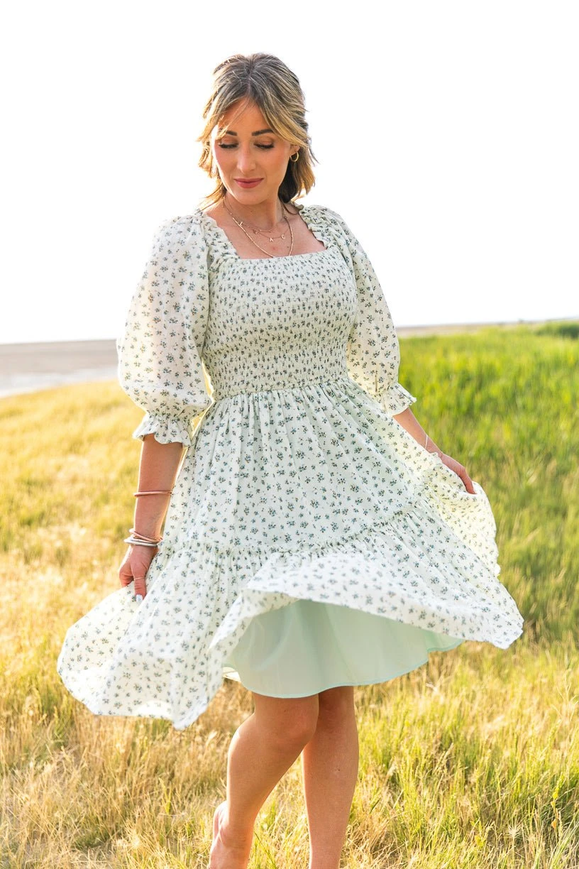 Short Madeline Dress In Blue - FINAL SALE 1 Short Madeline Dress In Blue - FINAL SALE