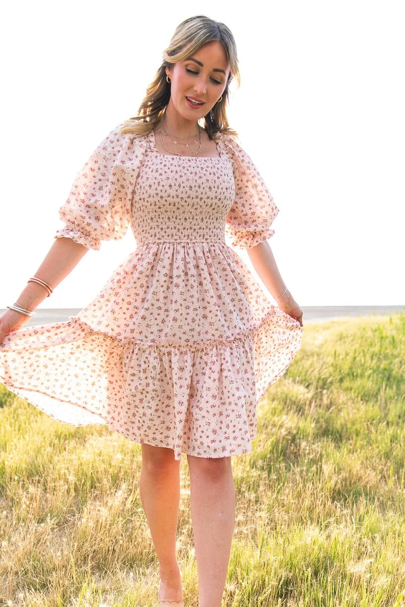Short Madeline Dress In Pink - FINAL SALE 5 Short Madeline Dress In Pink - FINAL SALE - Image 5