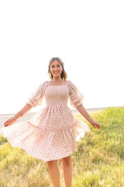 Short Madeline Dress In Pink - FINAL SALE 22 Short Madeline Dress In Pink - FINAL SALE -Ivy City Co Dress short madeline pink 04 150252