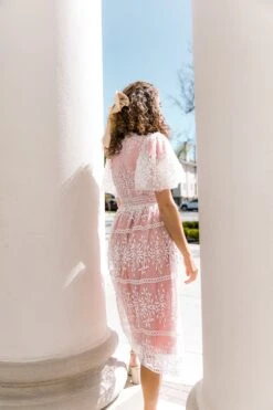 Sicily Dress With Flutter Sleeves In Pink - FINAL SALE -Ivy City Co Dress sicily flutter pink 9 dbfcea28 c2c9 4bf7 b227 72f059e247ab 127943