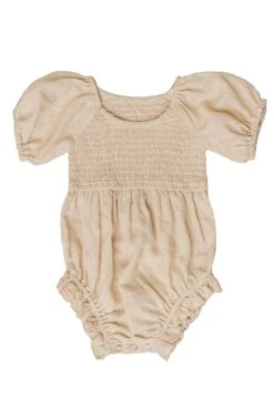 Baby Sienna Romper In Cream - FINAL SALE -Ivy City Co Dress sienna cream baby front 110456