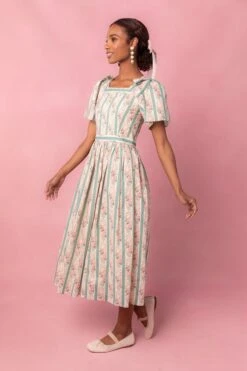 Sonnet Midi Dress In Vintage Rose -Ivy City Co Dress sonnet 04 268081