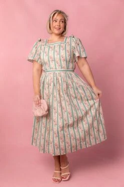 Sonnet Midi Dress In Vintage Rose -Ivy City Co Dress sonnet 07 932803