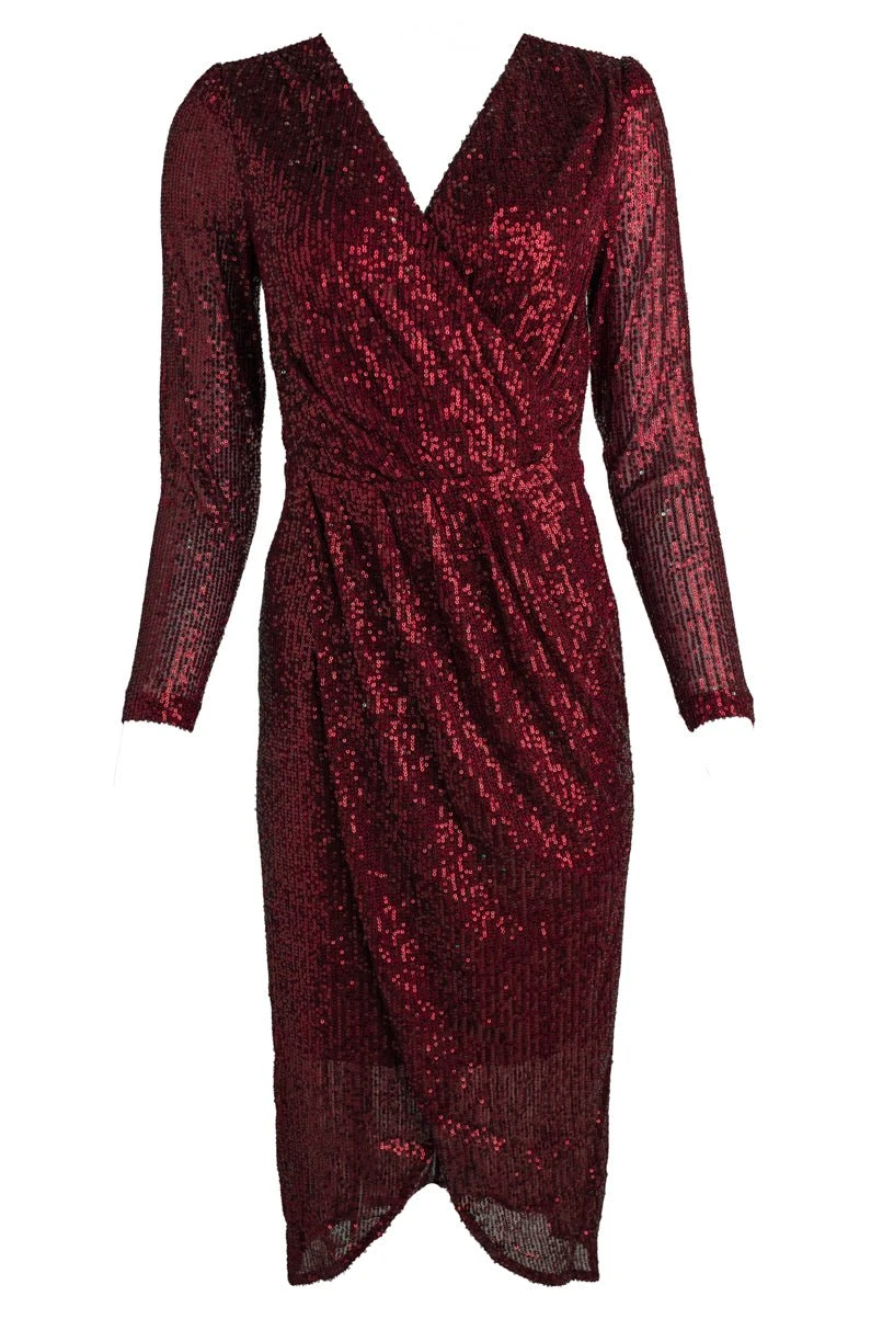 Starstruck Dress In Wine - FINAL SALE 2 Starstruck Dress In Wine - FINAL SALE - Image 2