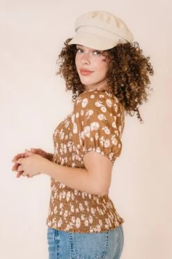 Sienna Top In Brown Floral -Ivy City Co Dress studio 050 681476