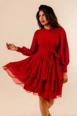 Short Cosette Dress In Red - FINAL SALE 26 Short Cosette Dress In Red - FINAL SALE -Ivy City Co Dress studio 156 609673