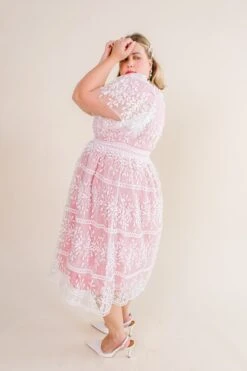 Sicily Dress With Flutter Sleeves In Pink - FINAL SALE -Ivy City Co Dress studio sicily pink 14 293327